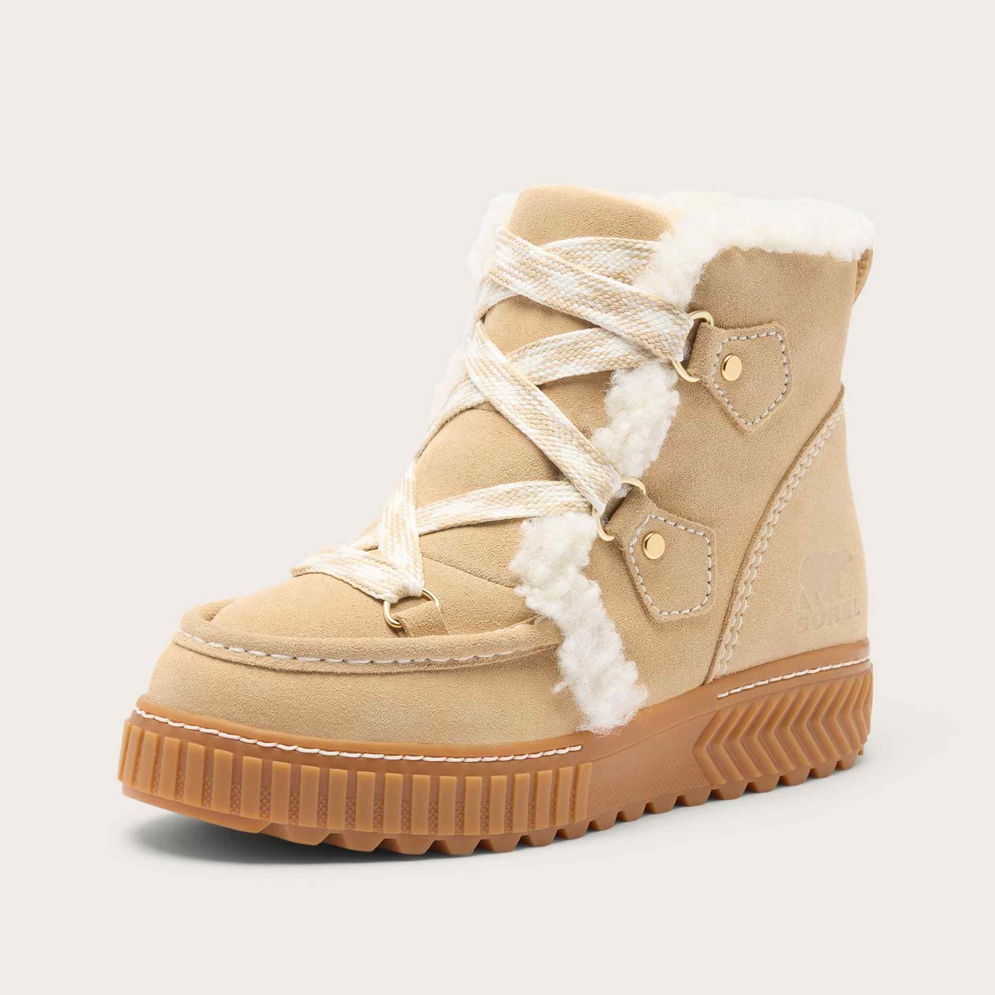 Sorel Ona Alpine Snow Boot in Ceramic, official front alternate view.