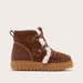 Sorel Ona Alpine Snow Boot in Dark Auburn, official outer side view.