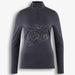 Sportalm women's bordeaux half zip in black – front
