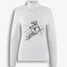Sportalm women's bordeaux half zip in off white – front
