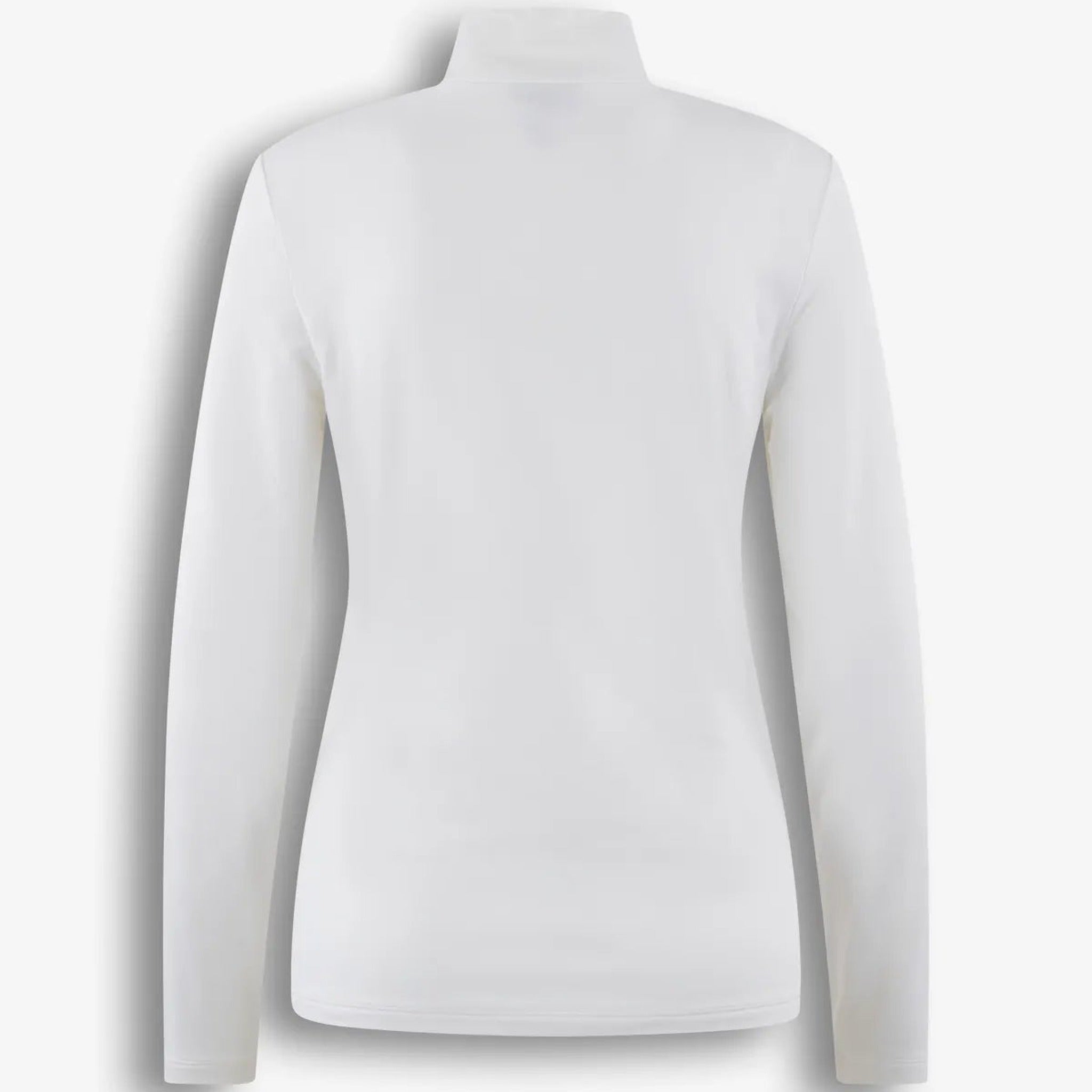 Sportalm women's bordeaux half zip in off white – back