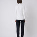 Sportalm women's bordeaux half zip in off white – model back