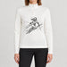 Sportalm women's Bordeaux Half Zip in Off White – model front