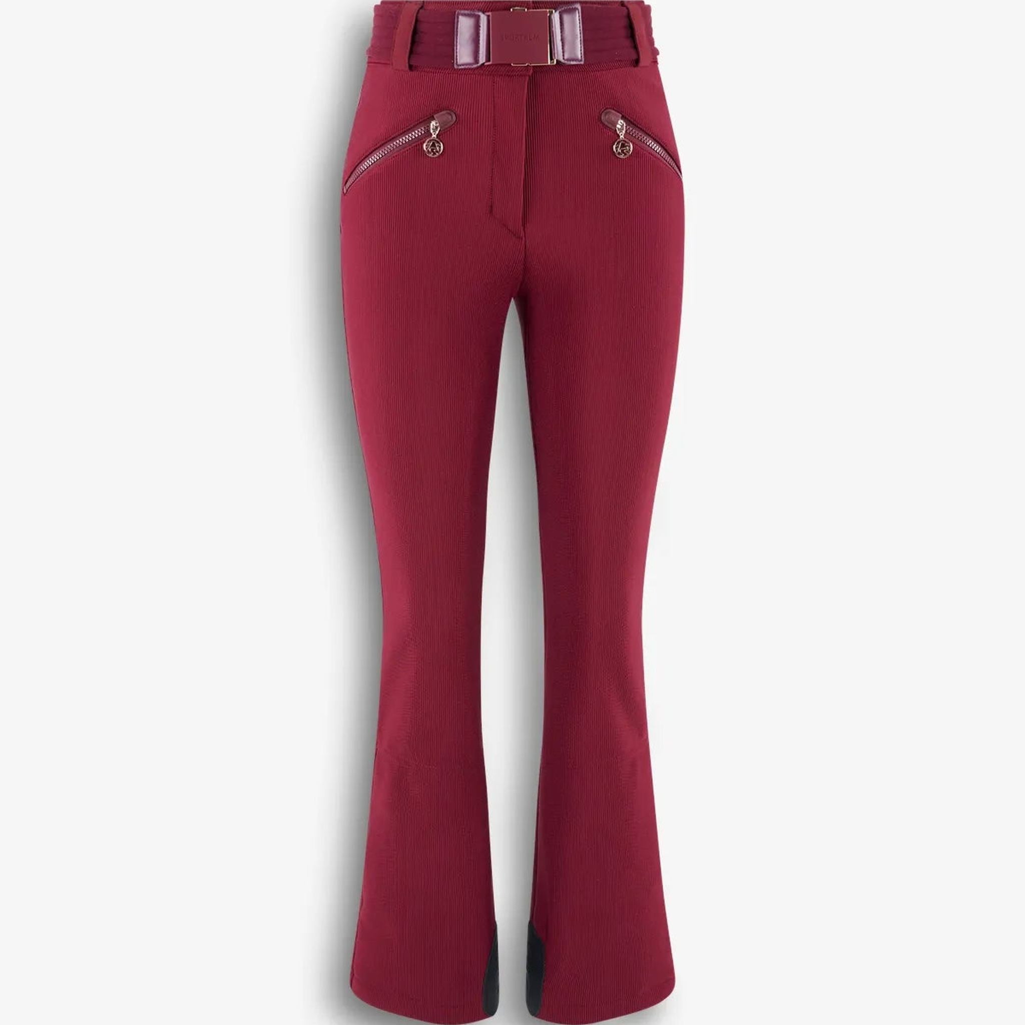 Sportalm women's fes ski pant in dark burgundy – front