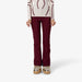 Sportalm women's fes ski pant in dark burgundy – model front