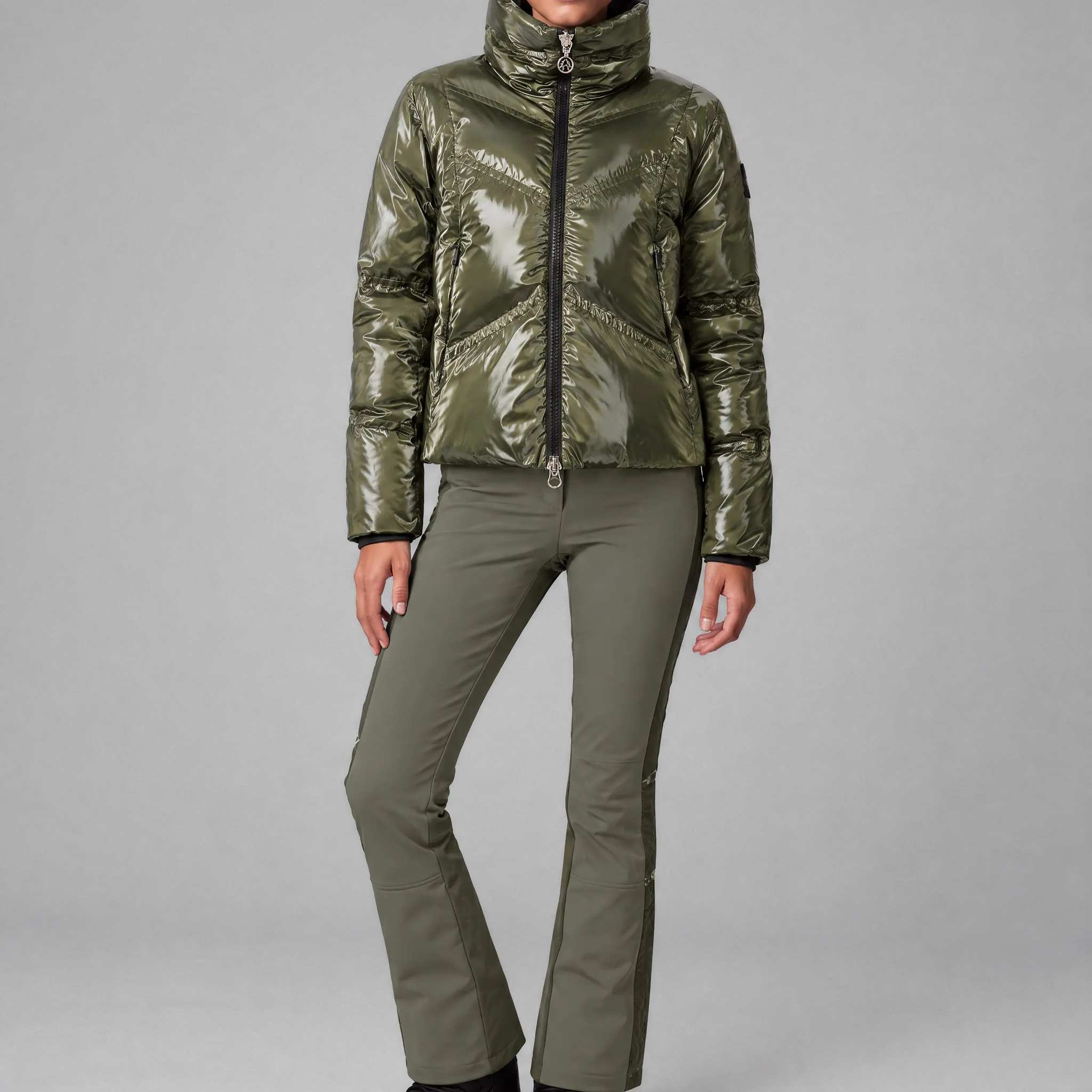 Sportalm women's kefalonien ski jacket in dakota shadow – model front