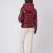 Sportalm women's kyla ski jacket in dark burgundy – model back