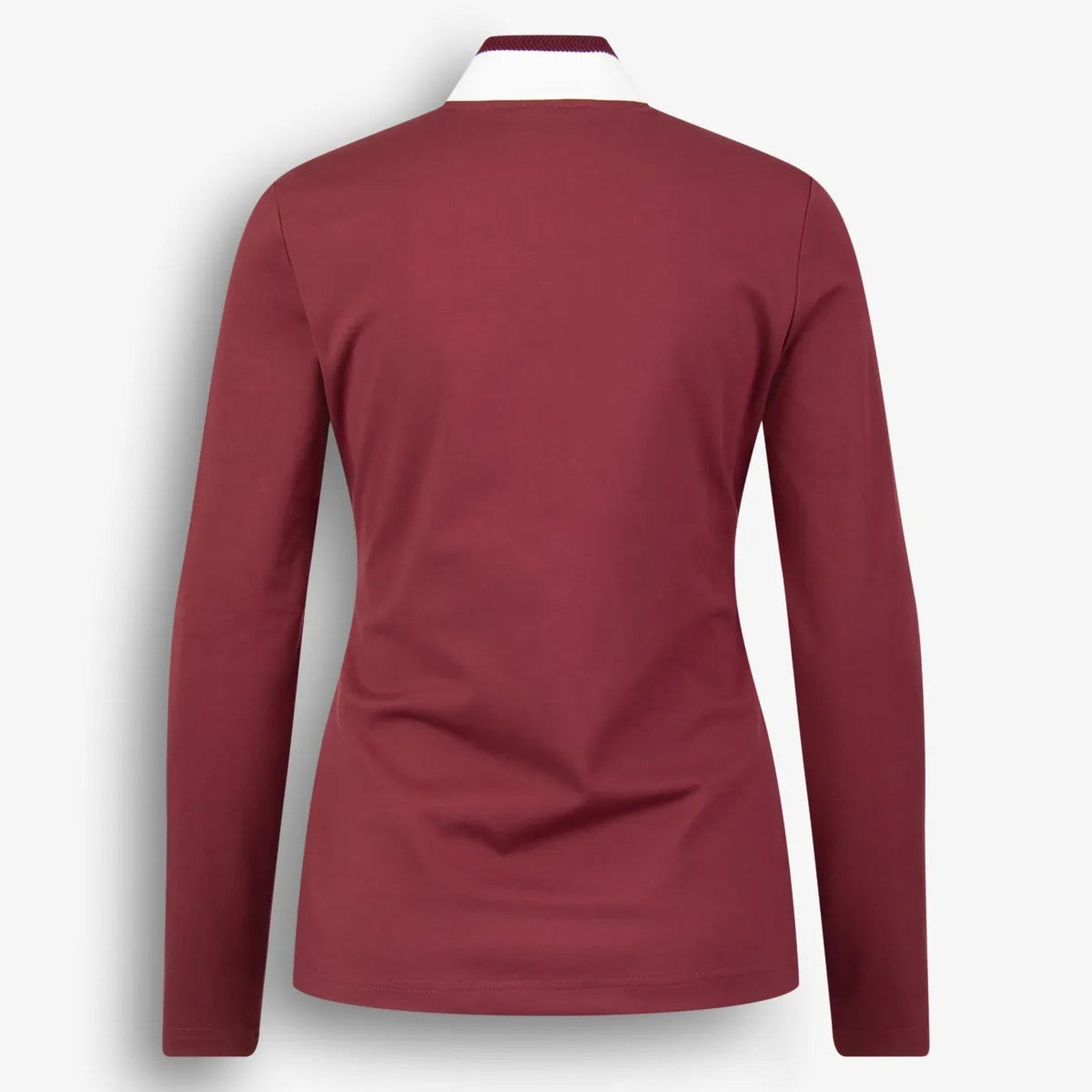 Sportalm women's oulu half zip in dark burgundy – back