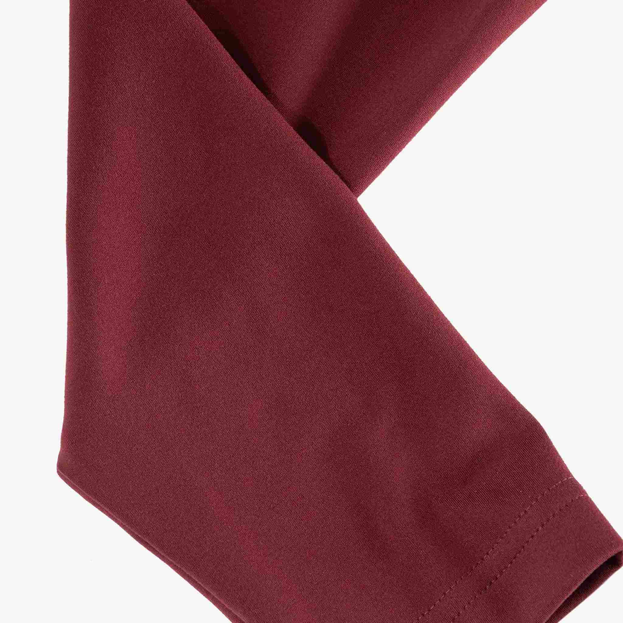 Sportalm women's oulu half zip in dark burgundy – sleeve detail