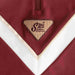 Sportalm women's oulu half zip in dark burgundy – chest detail