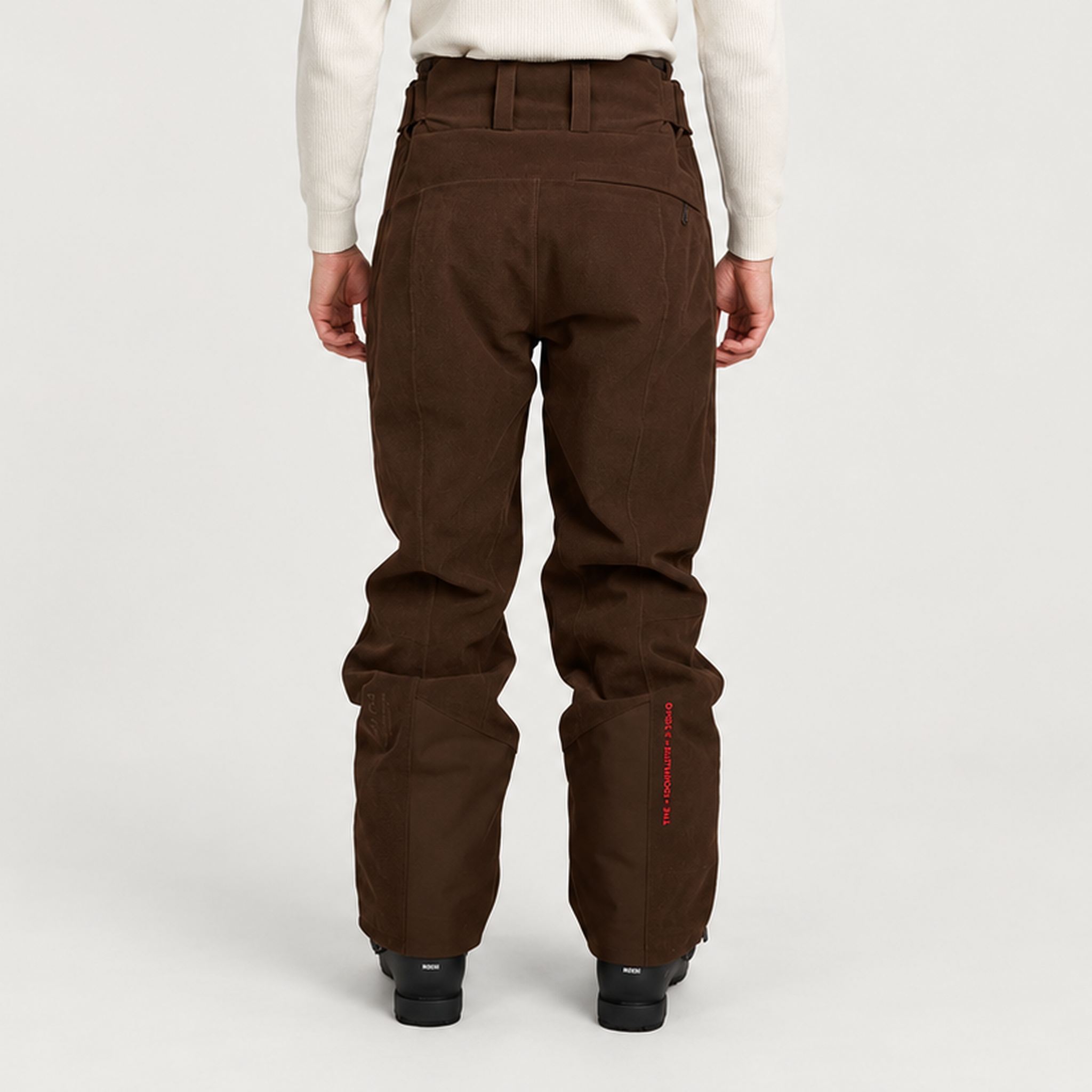 The Mountain Studio Carv Cord Ski Pant in Delicioso Brown — delicioso brown — model back