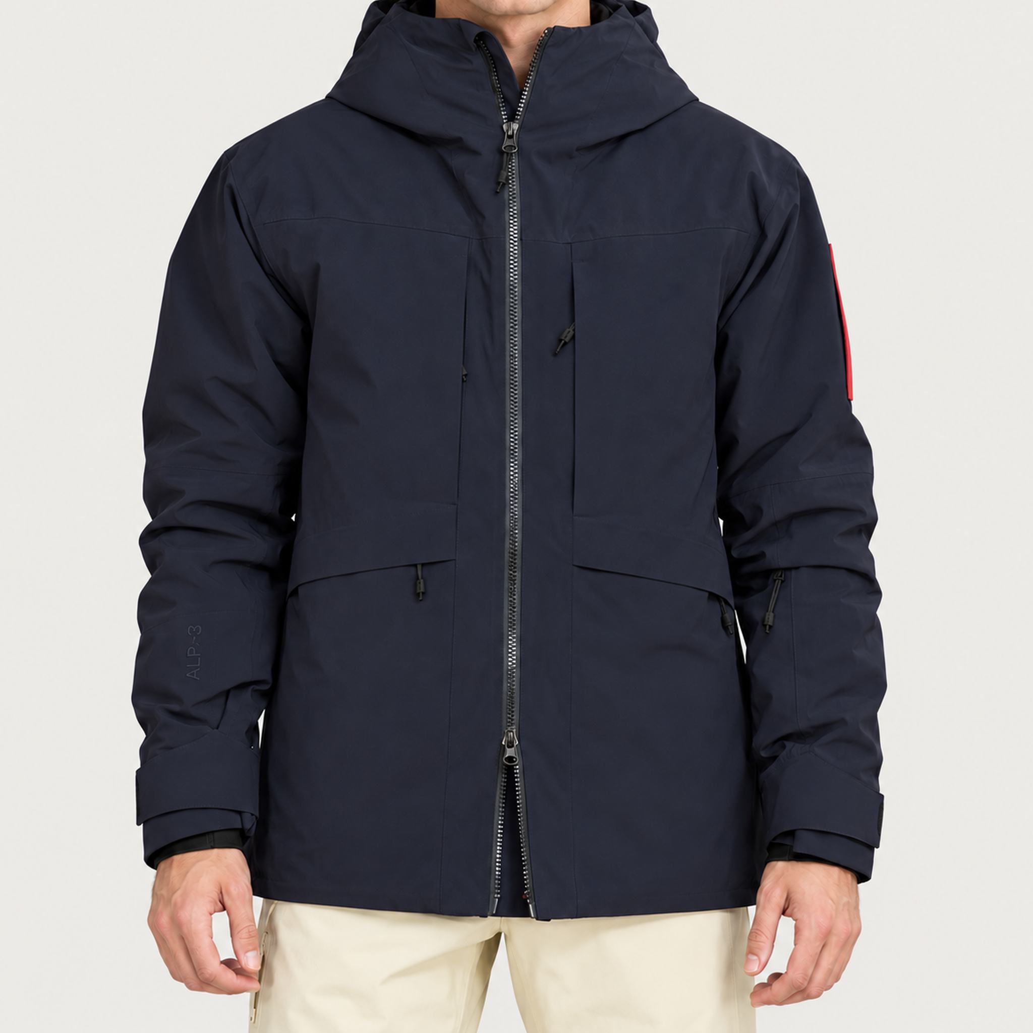 The Mountain Studio Insulated 3L Ski Jacket — sky captain castle wall — model front