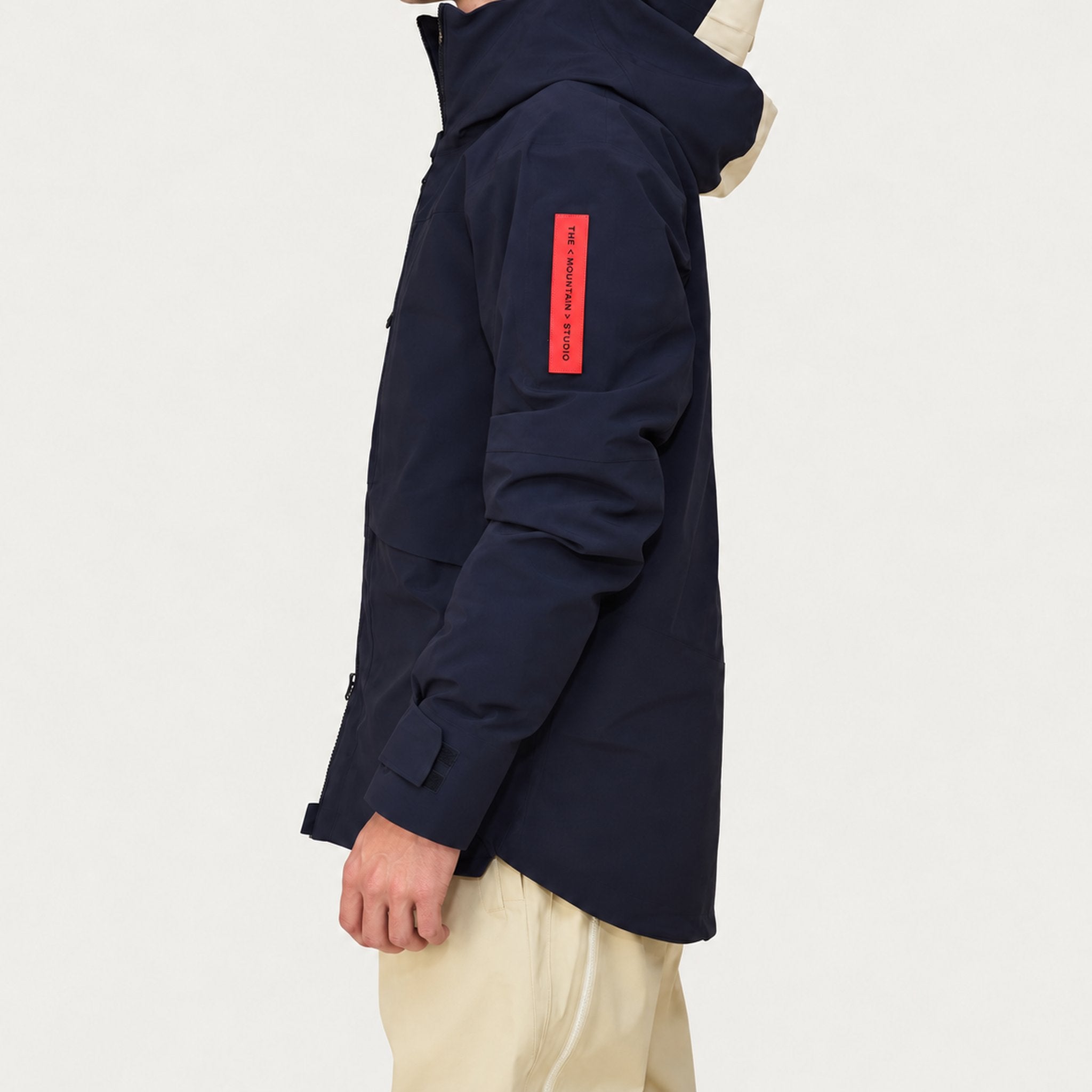The Mountain Studio Insulated 3L Ski Jacket — sky captain castle wall — model side