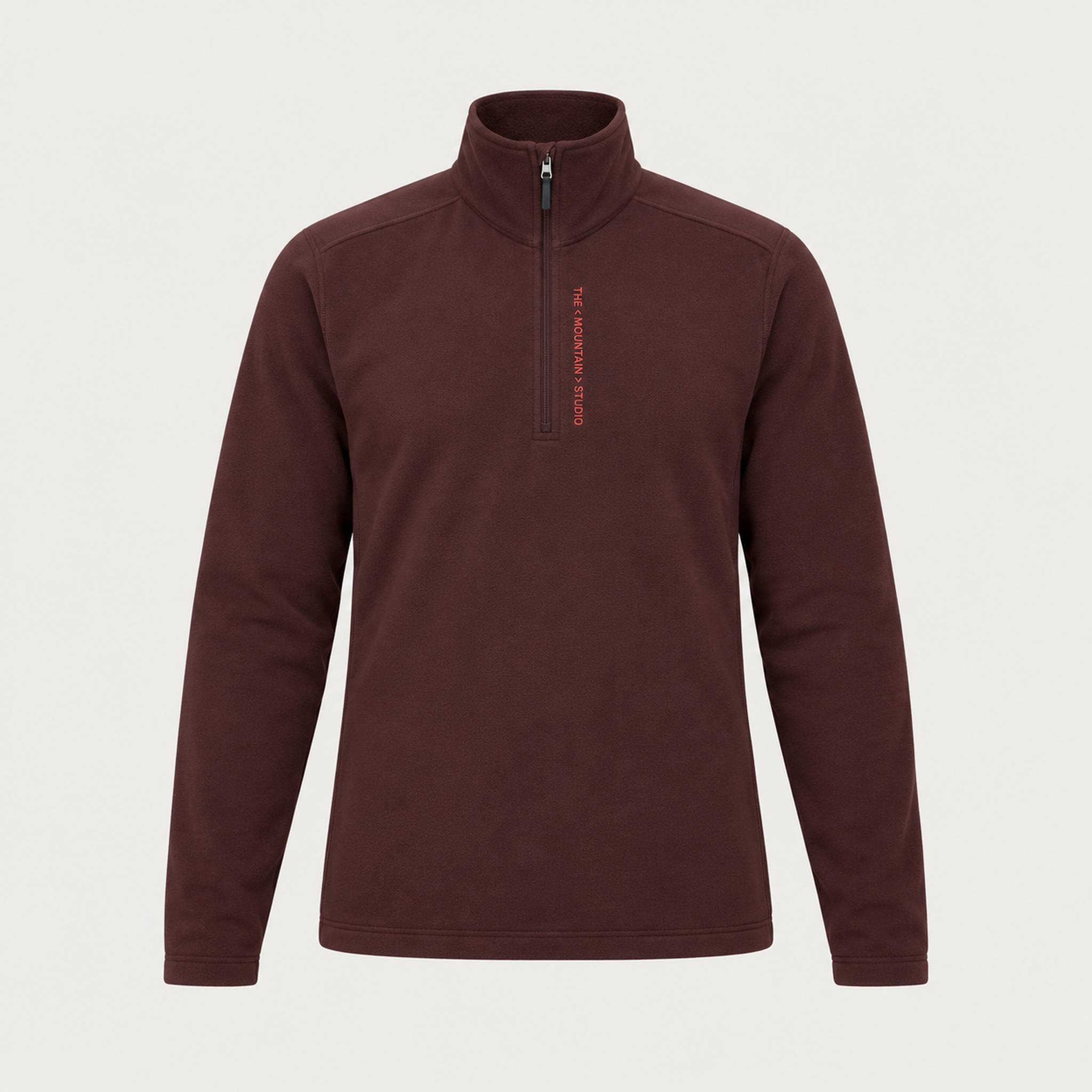 The Mountain Studio Tech Half Zip in Fudge — fudge — front