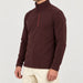 The Mountain Studio Tech Half Zip in Fudge — fudge — model side