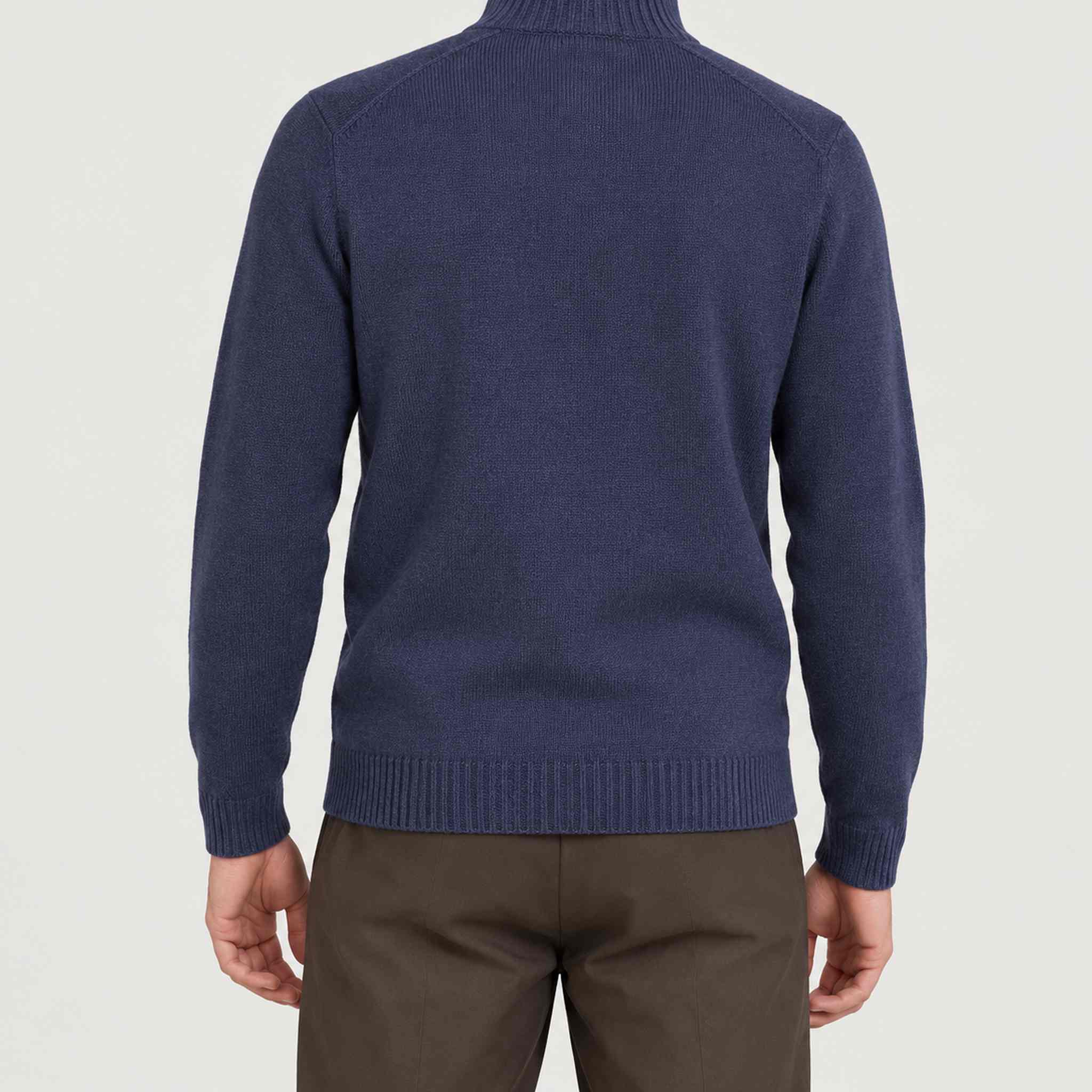 The Mountain Studio Tech Half Zip in Sky Captain — sky captain — model back