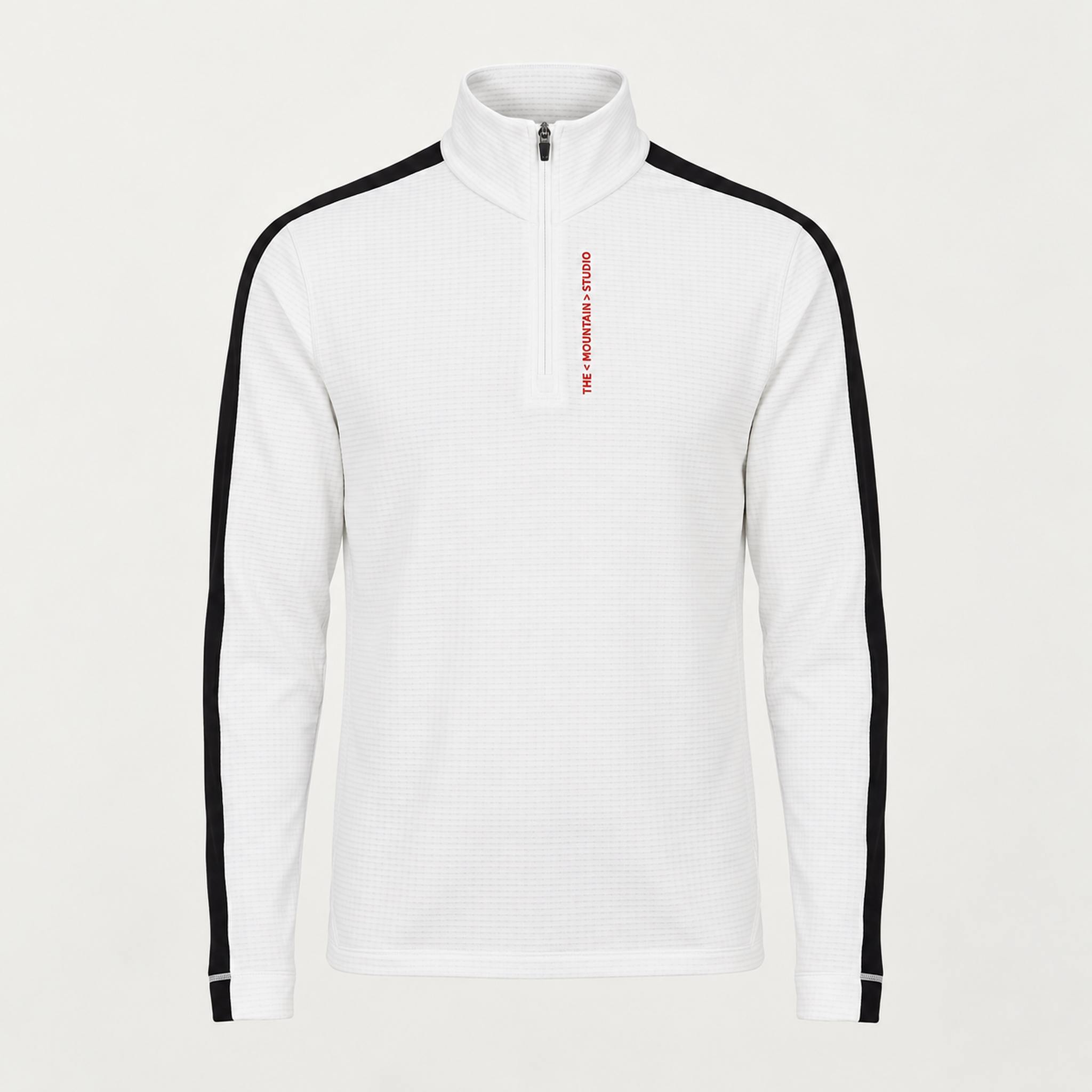 The Mountain Studio Tech Half Zip in White — product front