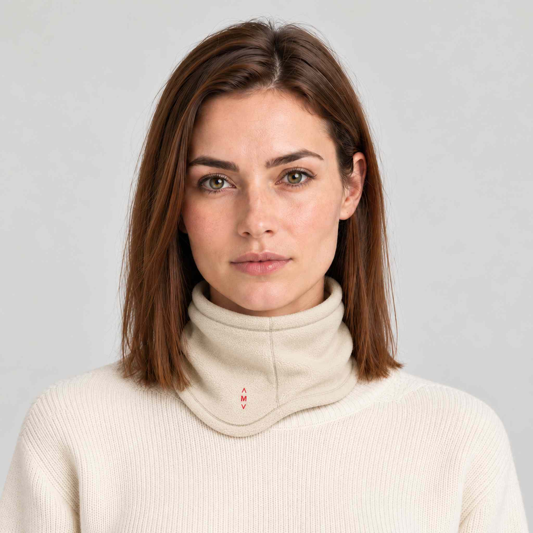 The Mountain Studio TMS Neck Gaiter in Almond Milk — almond milk — womens front