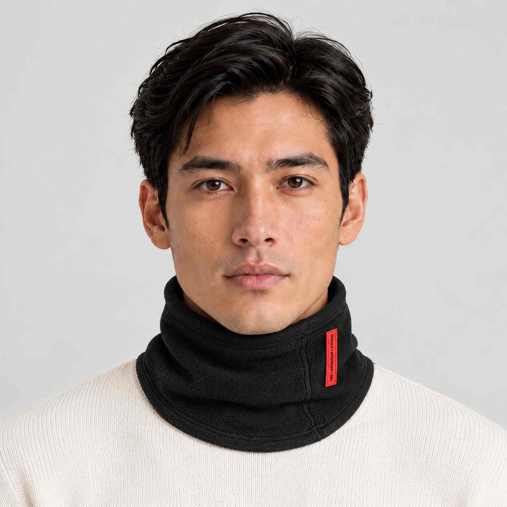 The Mountain Studio TMS Neck Gaiter in Black — black — mens front