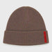 The Mountain Studio Wool Rib Beanie in Brindle — brindle — front