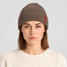 The Mountain Studio Wool Rib Beanie in Brindle — brindle — womens front