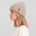 The Mountain Studio Wool Rib Beanie in Castle Wall — castle wall — womens side