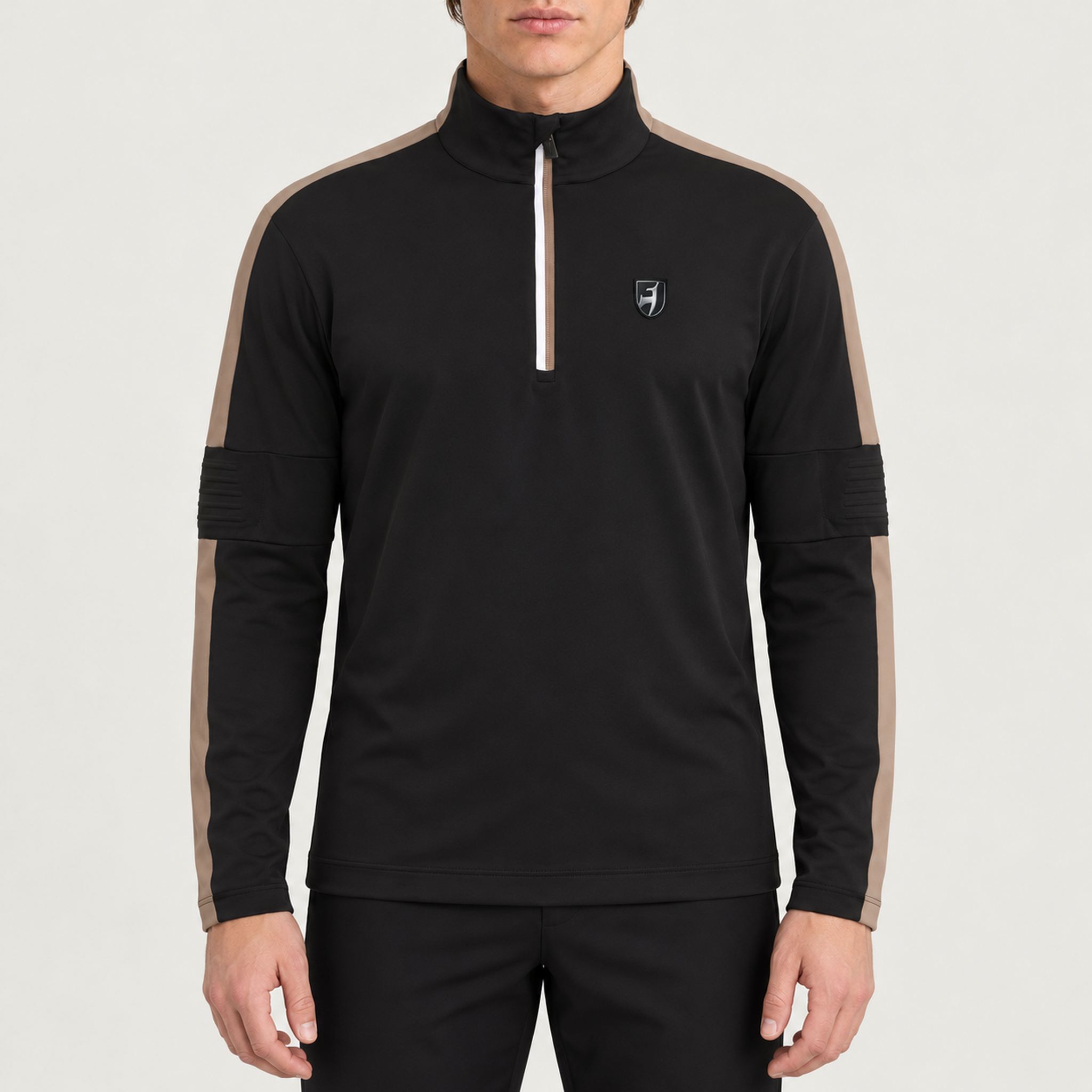 Toni Sailer mens Connor Half Zip in Habitat – model front