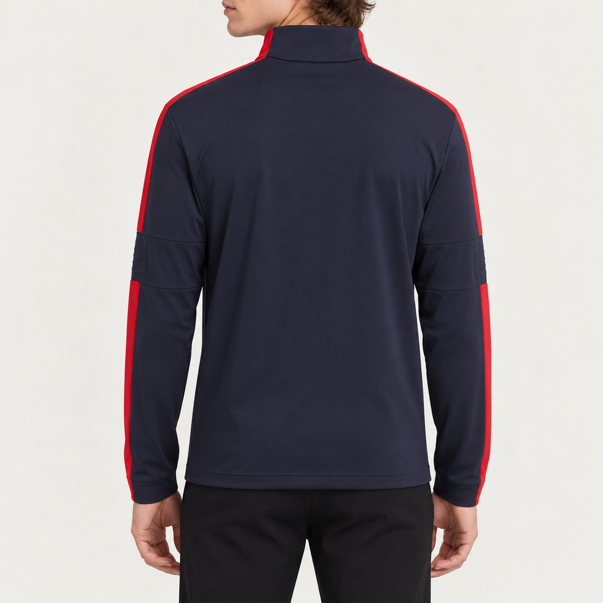Toni Sailer mens Connor Half Zip in Midnight – model back