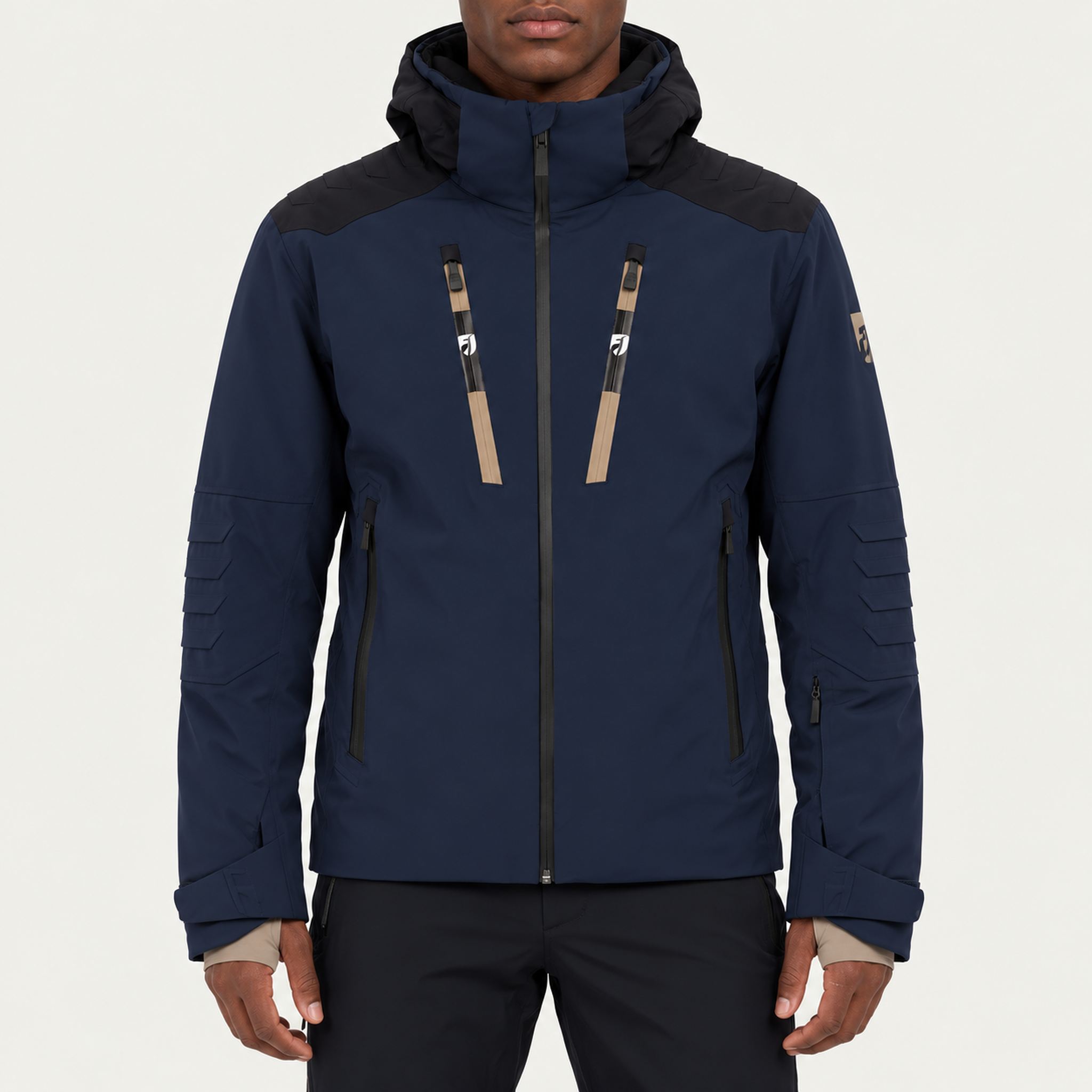 Toni Sailer men's Emil ski jacket in Midnight – model front