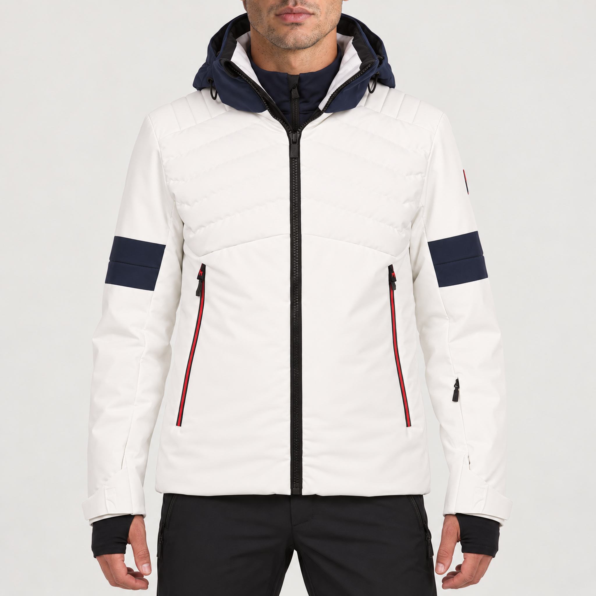 Toni Sailer mens Moritz Ski Jacket in Bright White – model front