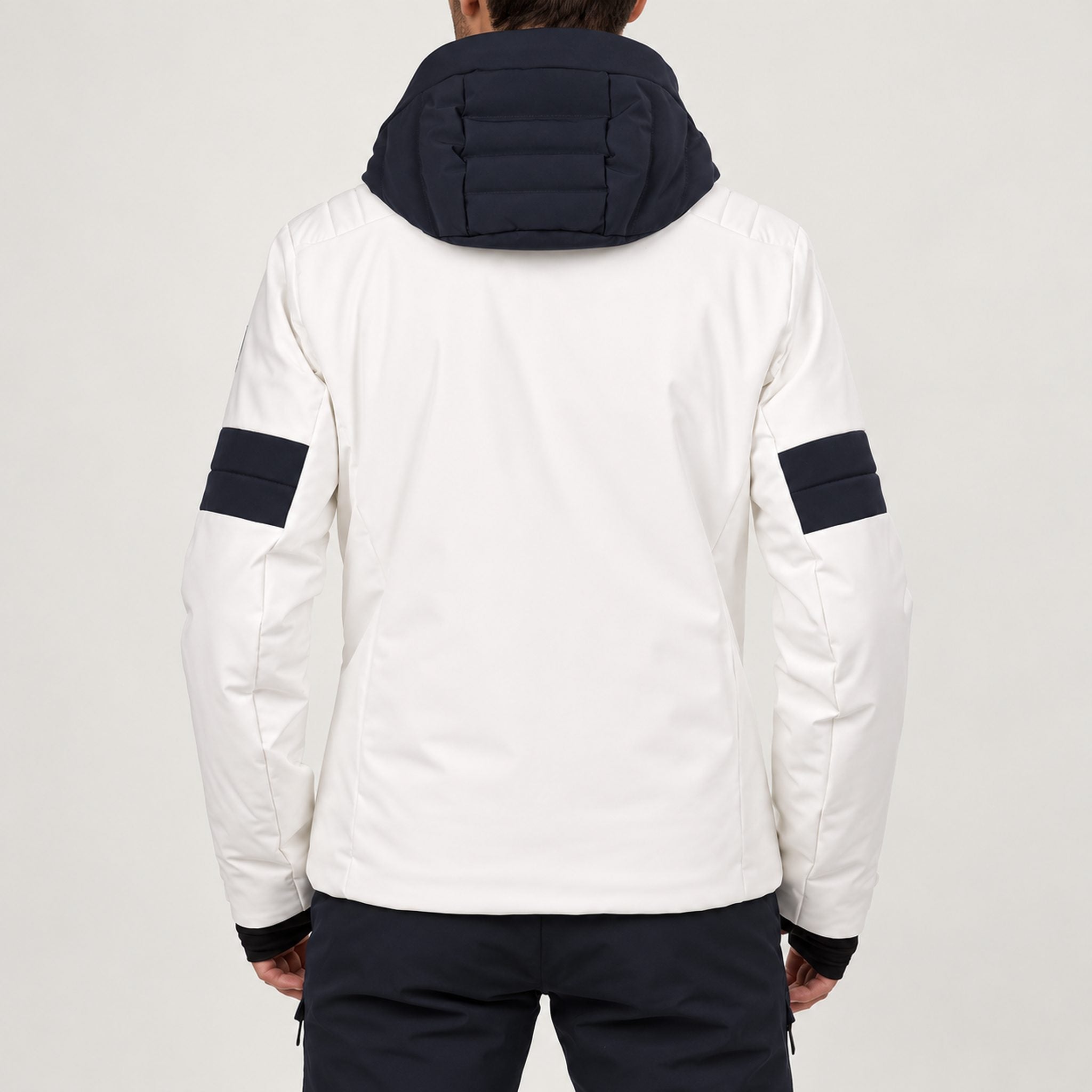 Toni Sailer mens Moritz Ski Jacket in Bright White – model back