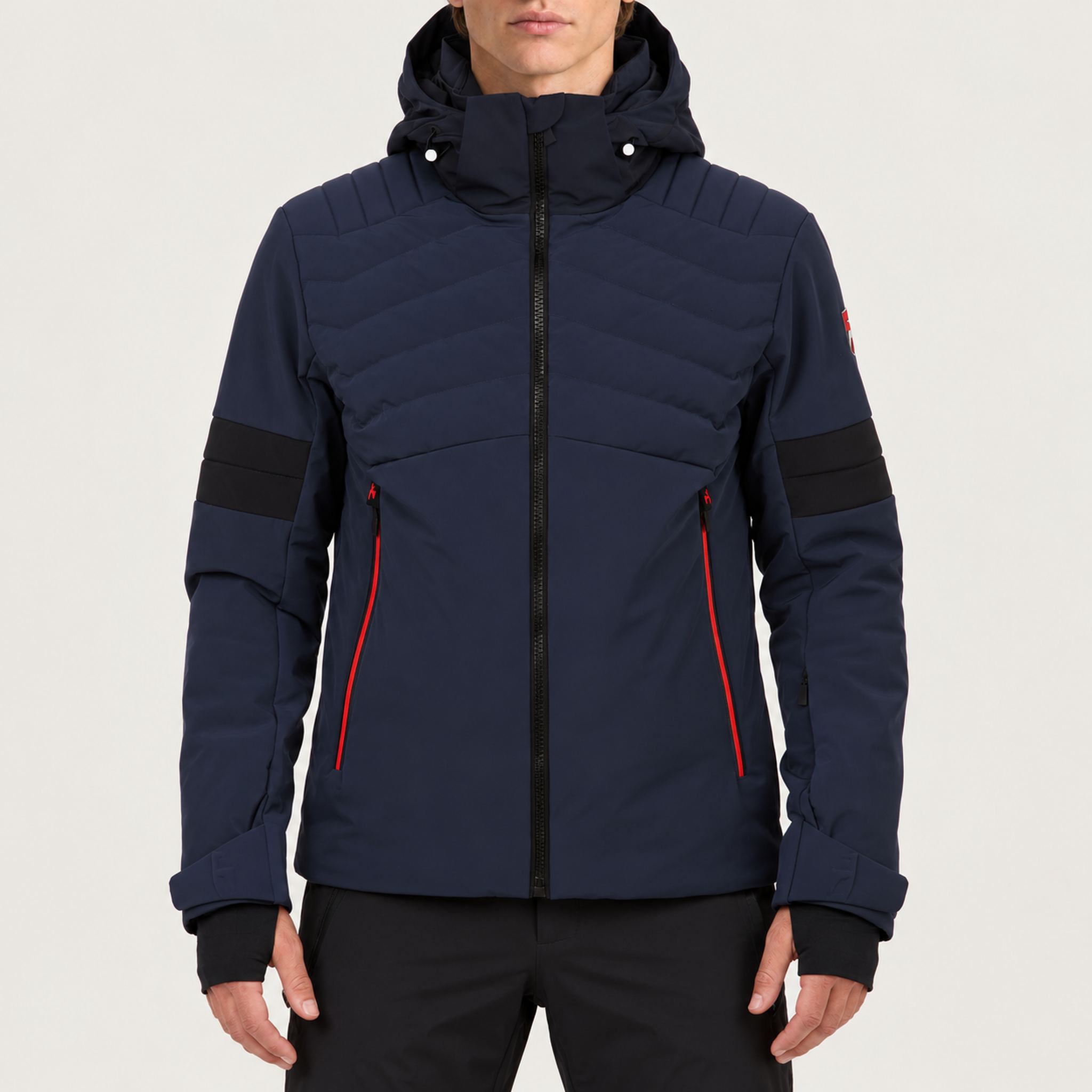 Toni Sailer mens Moritz Ski Jacket in Midnight – model front