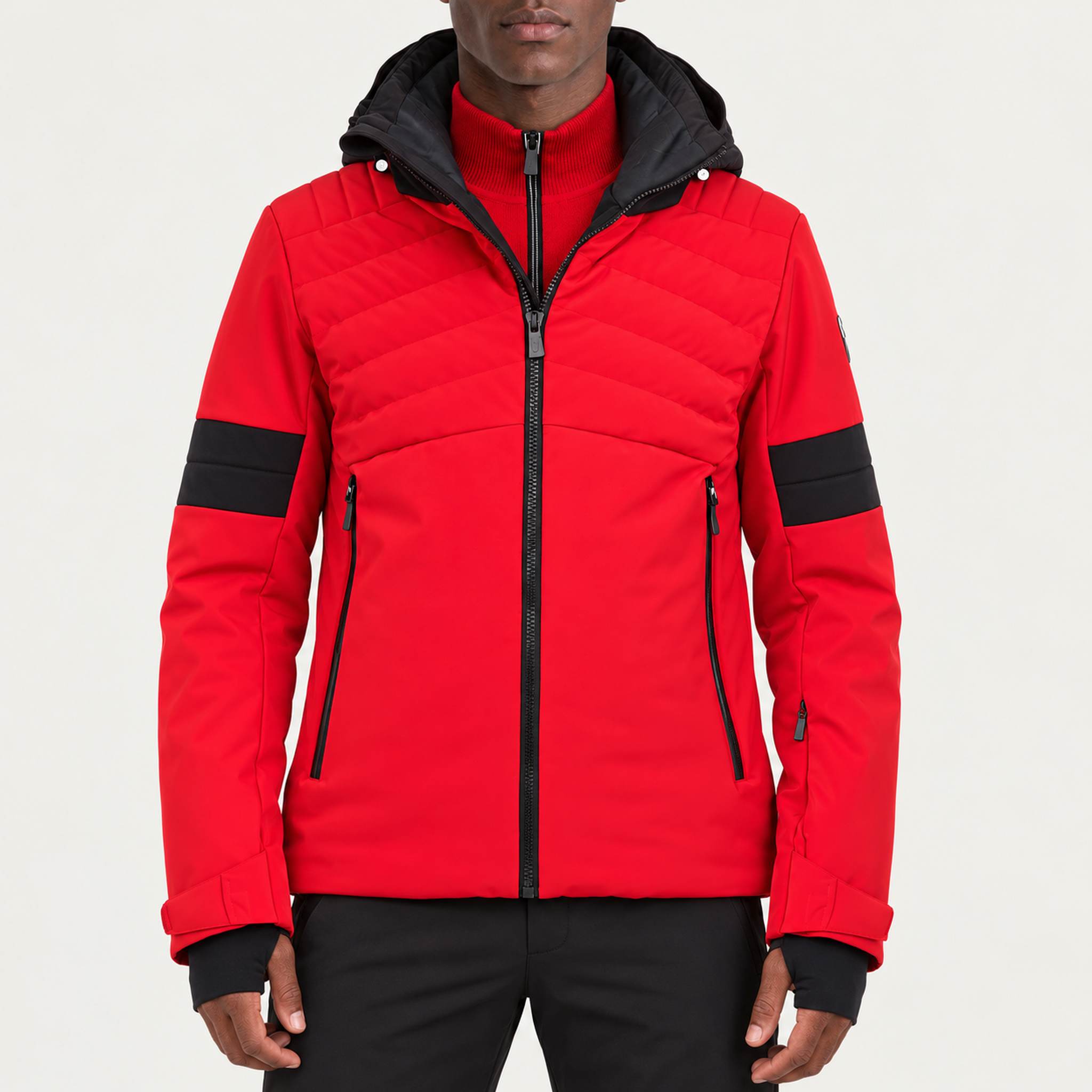 Toni Sailer mens Moritz Ski Jacket in Signal Red – model front