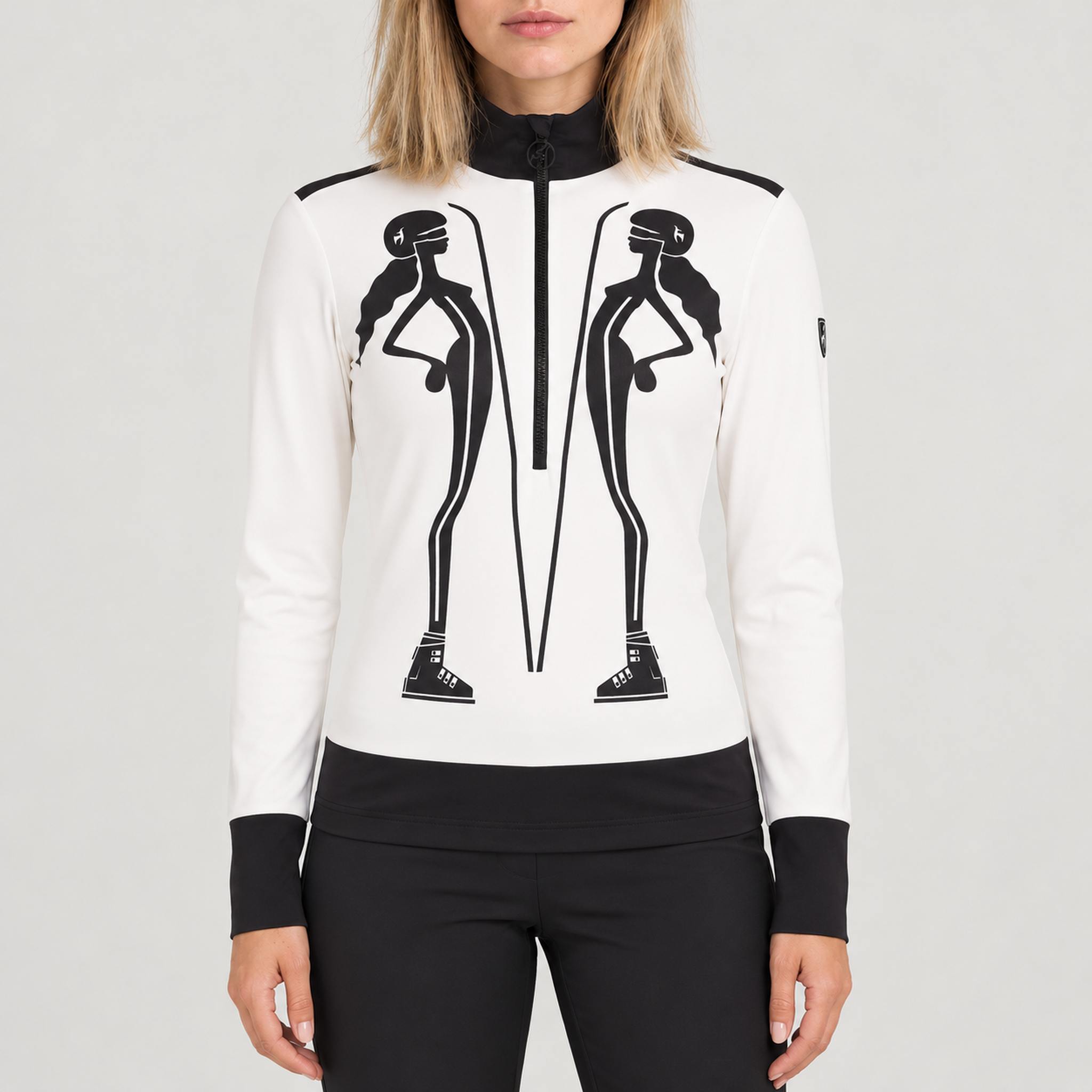 Toni Sailer women's Marylou Half Zip in Black – model front