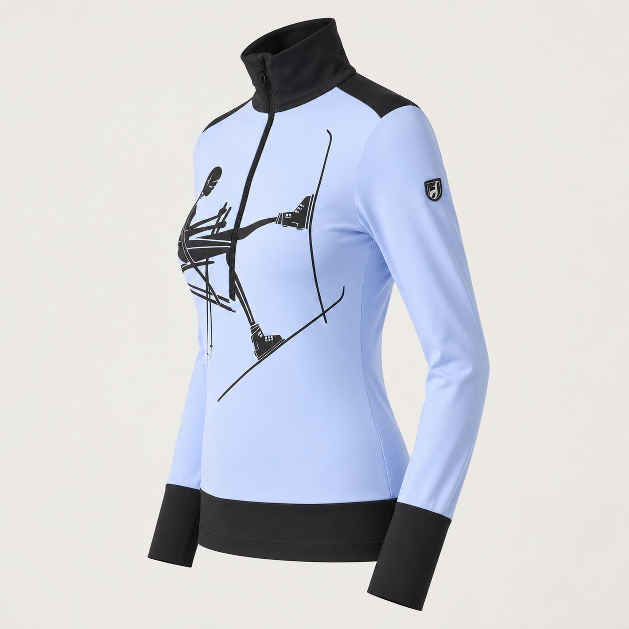 Toni Sailer womens Marylou Half Zip in Blue – side