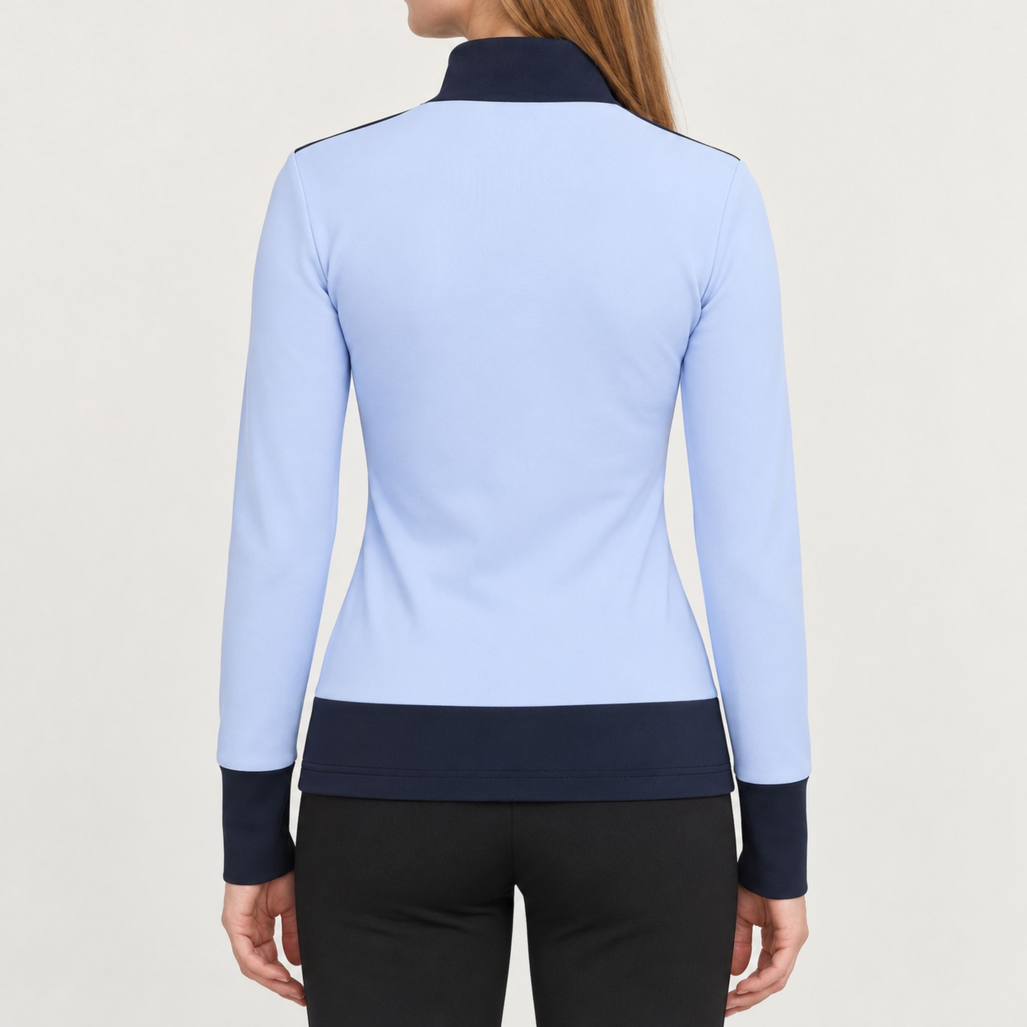 Toni Sailer womens Marylou Half Zip in Blue – model back