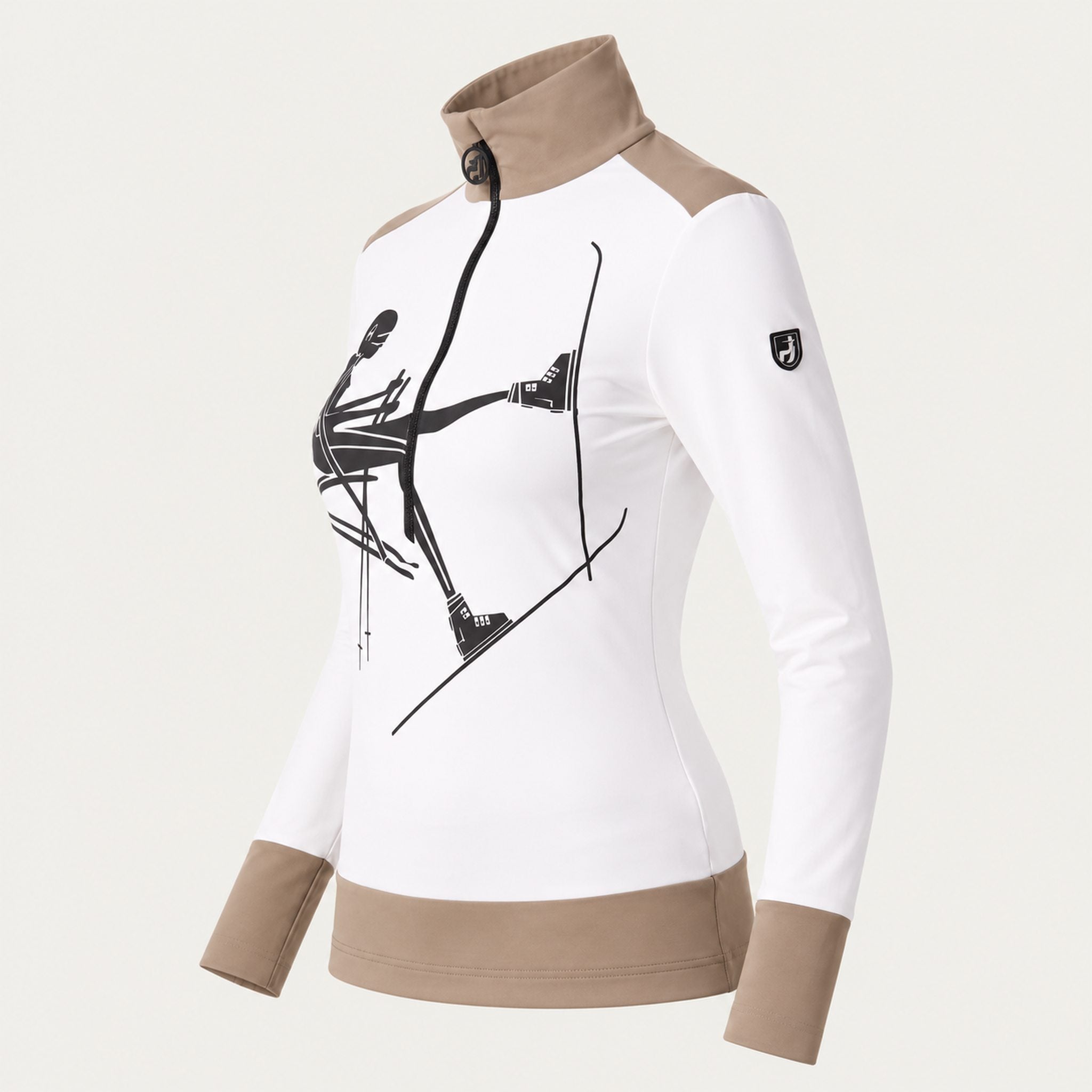 Toni Sailer womens Marylou Half Zip in White – side