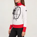 Toni Sailer womens Marylou Half Zip in White/Red – model side
