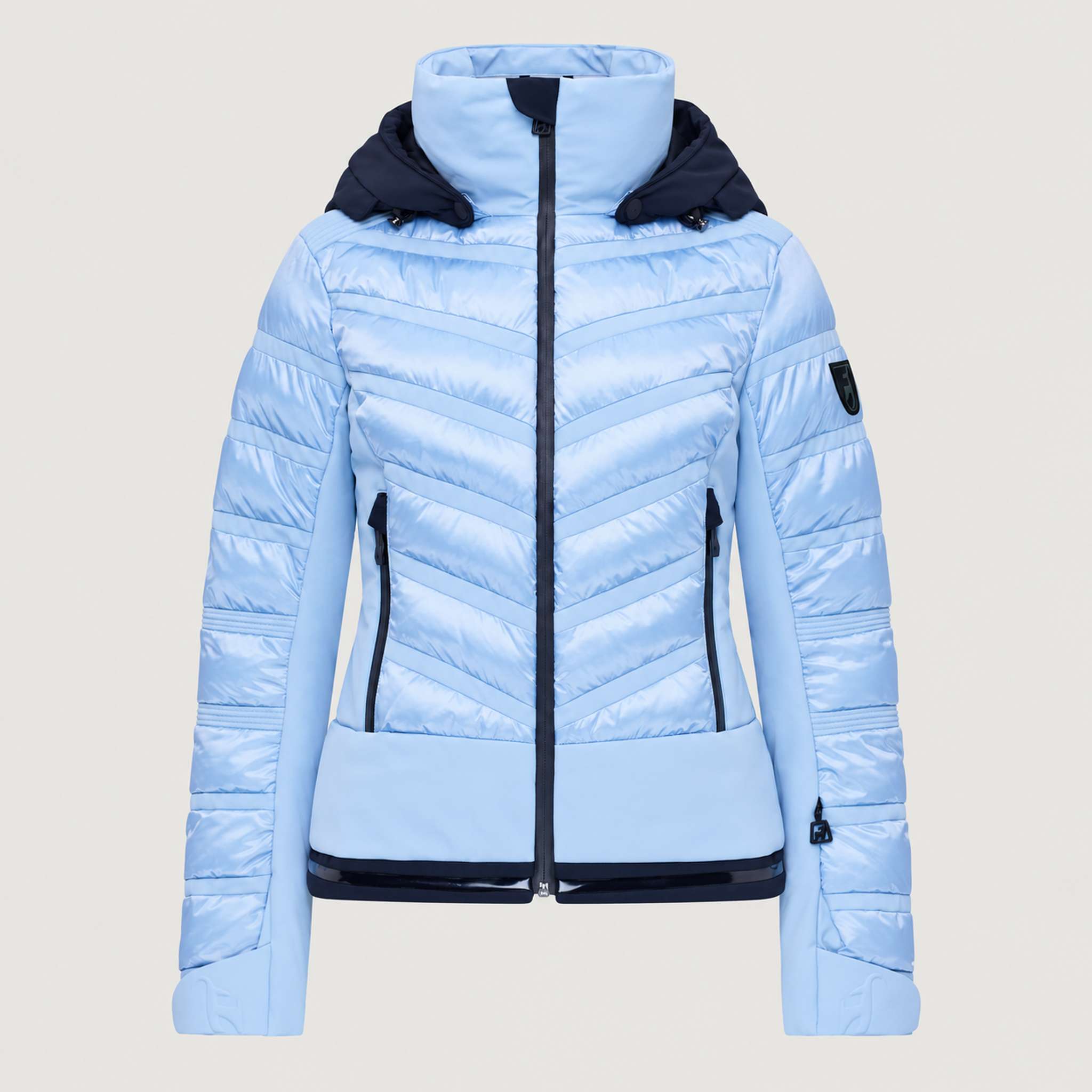 Toni Sailer women's swinta splendid ski jacket let it snow blue – front