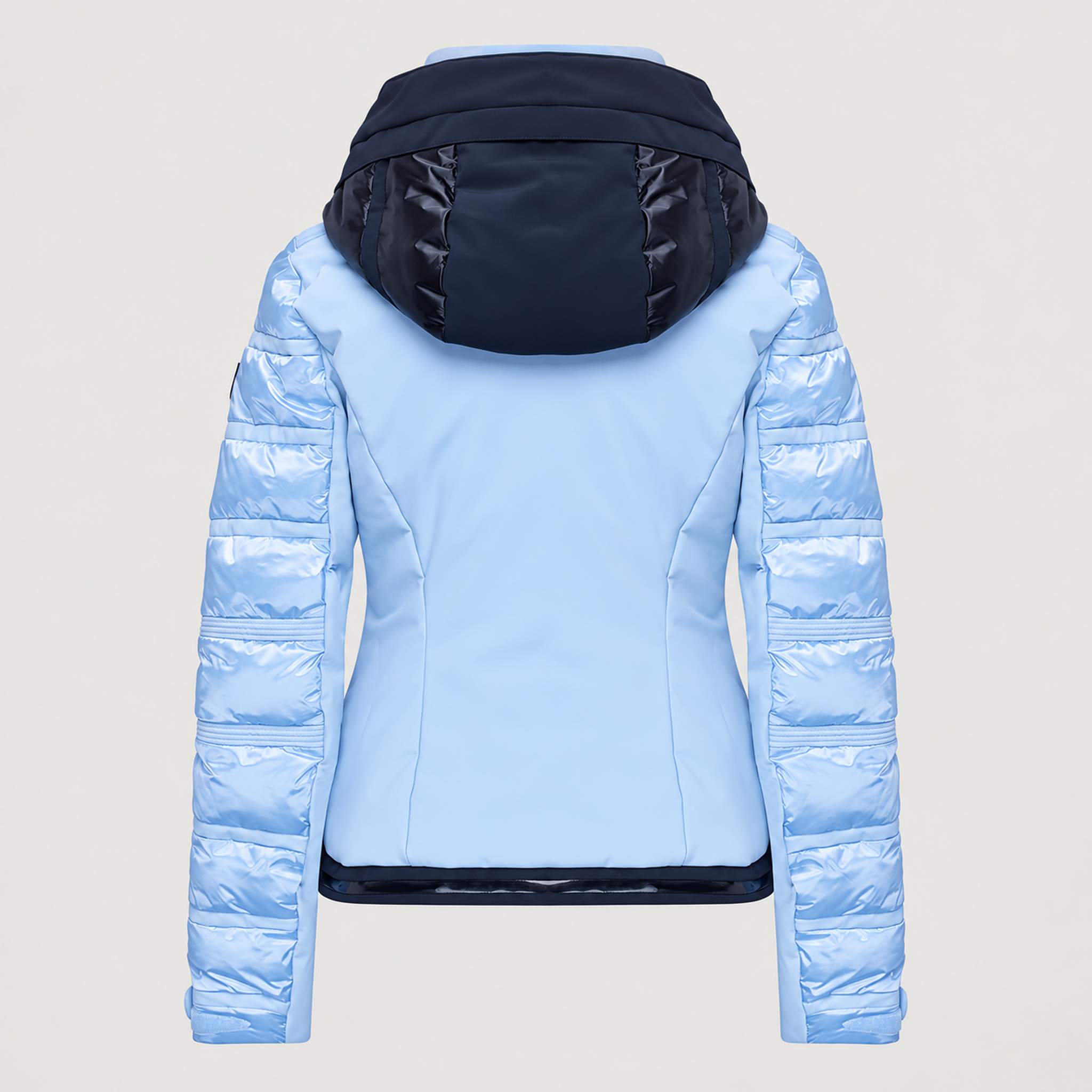 Toni Sailer women's swinta splendid ski jacket let it snow blue – back