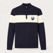 Holmenkollen Zipup Sweater in Navy blue — 01 front