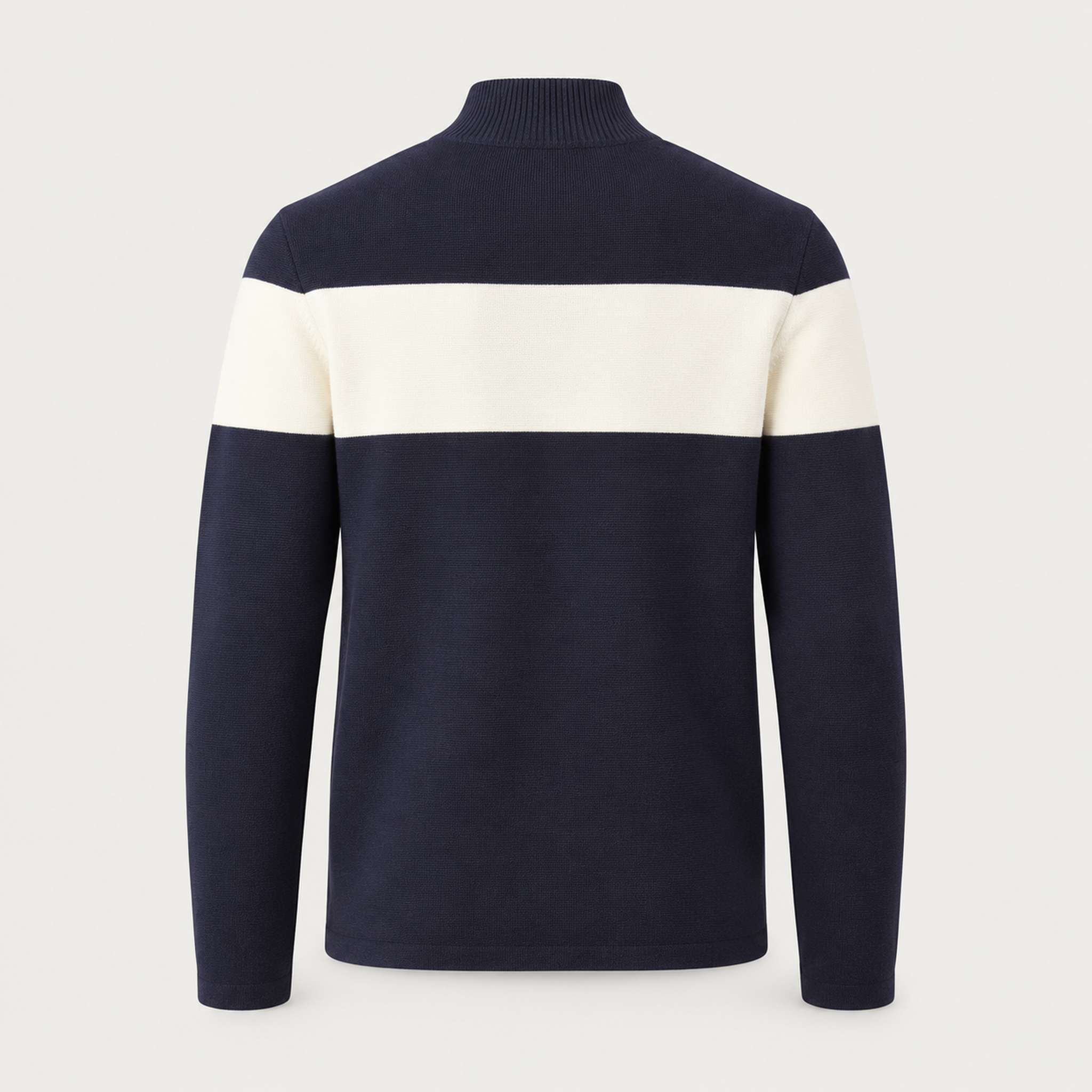 Holmenkollen Zipup Sweater in Navy blue — 02 back