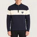 Holmenkollen Zipup Sweater in Navy blue — 03 model front
