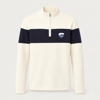 Holmenkollen Zipup Sweater in Off White — 01 front