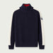 Kikut Zipup Sweater in Navy blue — 01 front