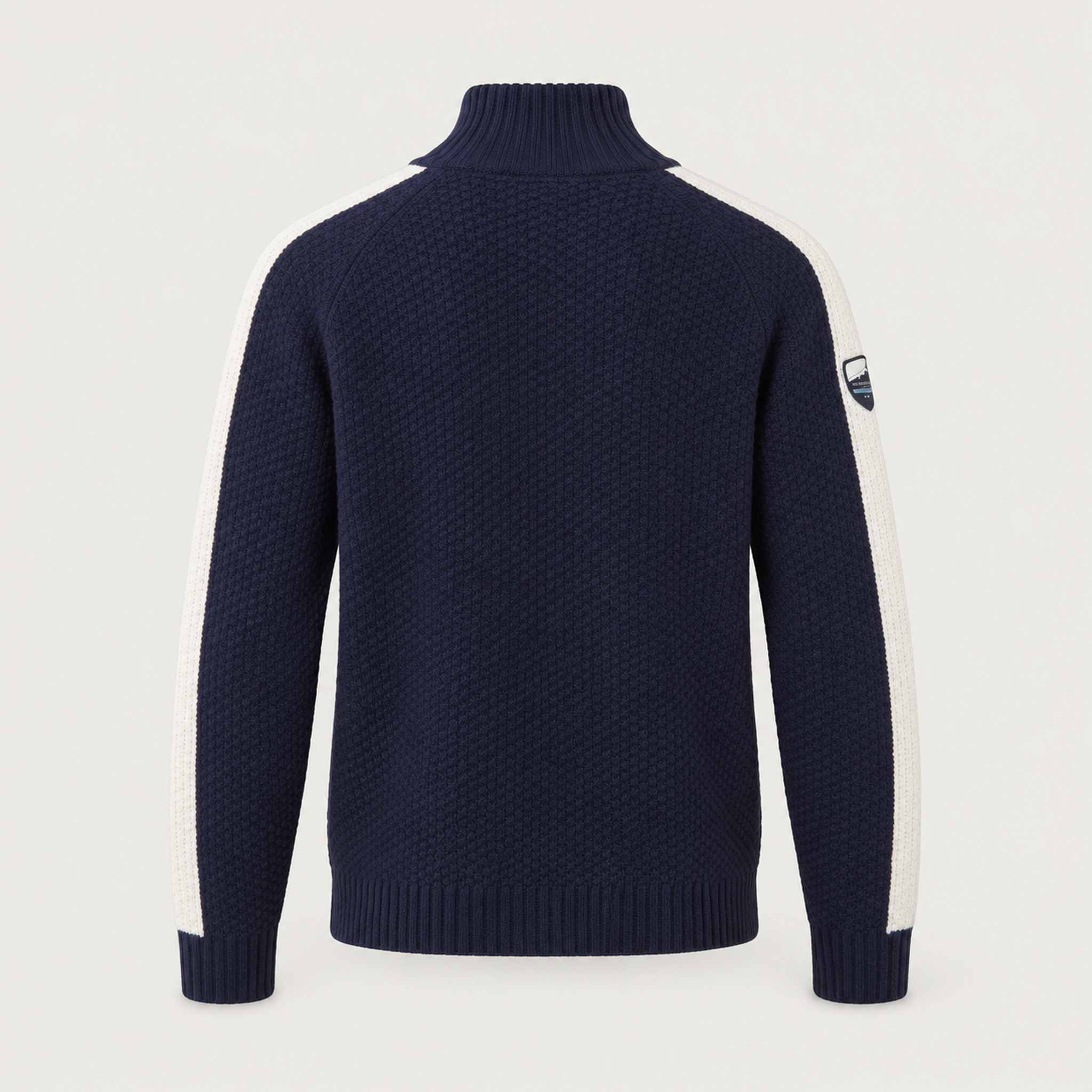Kikut Zipup Sweater in Navy blue — 02 back