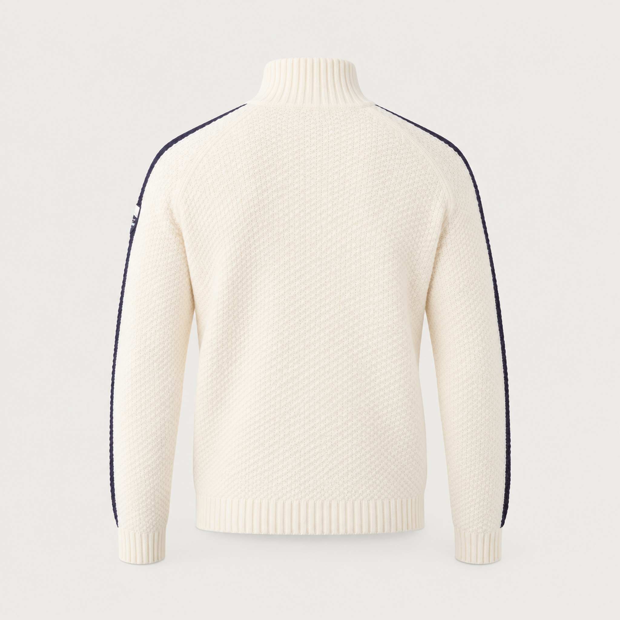 Kikut Zipup Sweater in Off White — 02 back