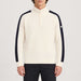 Kikut Zipup Sweater in Off White — 03 model front