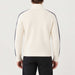 Kikut Zipup Sweater in Off White — 04 model back