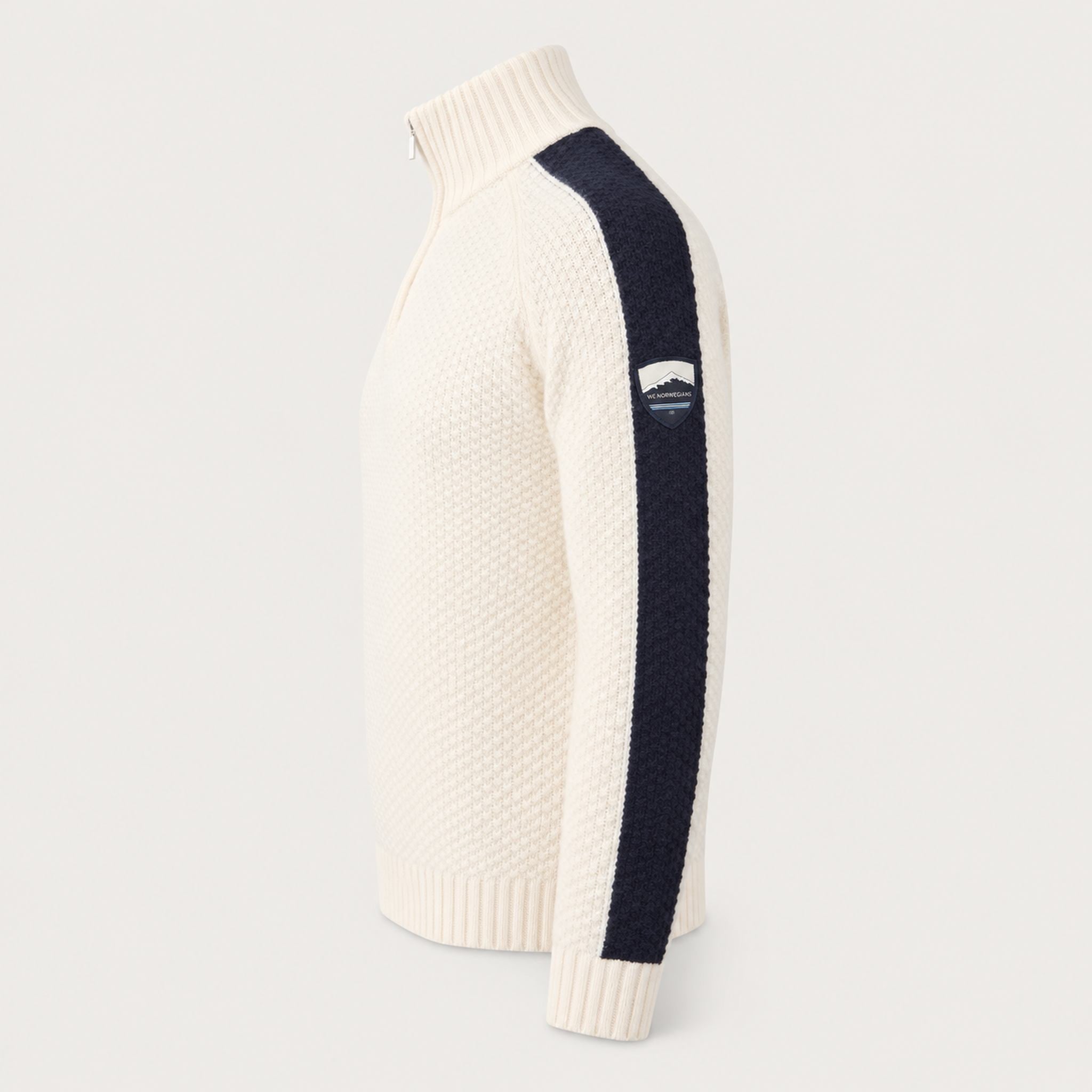 Kikut Zipup Sweater in Off White — 06 side